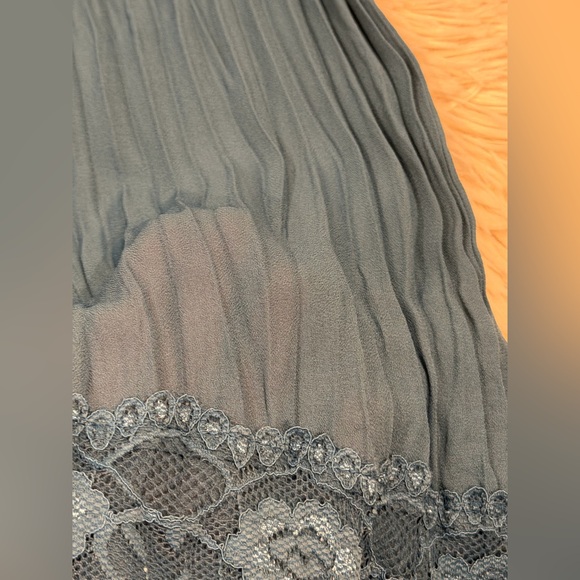 Vintage Y2K White Stag Button Down Ruffle Top Blouse Large (12/14) Blue Romantic - Picture 7 of 8